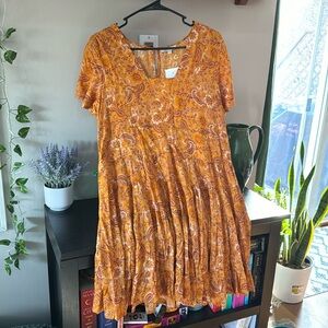 Paisley print dress